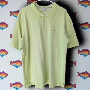 Fish Hippie Men's Polo Shirt XXL Light Green Outdoor Gorpcore Southern Golf 2xl